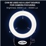 Iegefirm Anneau lumineux à 144 LED pour microscope - Réglable de 0 à 100 % - Pour éclairage annulaire microscope