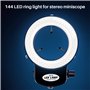 Iegefirm Anneau lumineux à 144 LED pour microscope - Réglable de 0 à 100 % - Pour éclairage annulaire microscope