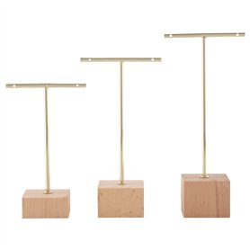 Miiauflskld 3 PièCes Mode T-Bar PréSentoir Support de Support Boucles d'oreilles Suspendus Organisateur Ensemble de