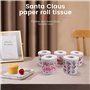 Quisiete 5 rouleaux de papier de père serviettes en papier de soie Décorations de Noël Noël Papa Salle de bureau Papier hygiéniq