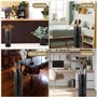 VitalEpcck Porte-Parapluie en Métal Rond pour Le Rangement des Parapluies, Support de Parapluie Debout Creux, Seau de Rangement 