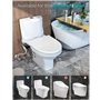 Qeunrtiy Fixation Bidet Ultra-Fin Toilette Double Buse Spirale RéGlable Pression D' Non-éLectrique Cul PulvéRisateur avec Tuyau,