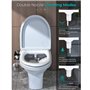 Qeunrtiy Fixation Bidet Ultra-Fin Toilette Double Buse Spirale RéGlable Pression D' Non-éLectrique Cul PulvéRisateur avec Tuyau,