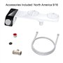 Qeunrtiy Fixation Bidet Ultra-Fin Toilette Double Buse Spirale RéGlable Pression D' Non-éLectrique Cul PulvéRisateur avec Tuyau,