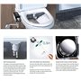 Qeunrtiy Fixation Bidet Ultra-Fin Toilette Double Buse Spirale RéGlable Pression D' Non-éLectrique Cul PulvéRisateur avec Tuyau,