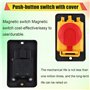 Comphic Interrupteur Électromagnétique Interrupteur à Bouton Magnétique KJD12 16A 250V Interrupteur de Protection Contre les Sou