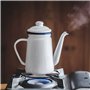 Dsdhuf Pot à Café en éMail de Qualité SupéRieure de 1,1L à Verser sur Le Pot à Eau en Poudre de Lait ThéIèRe pour CuisinièRe à G