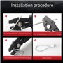 Hscjymnd Pince à Sertir à Manchon en Aluminium 2 en 1, Pièces D'Outils de Sertissage de Plaque Métallique