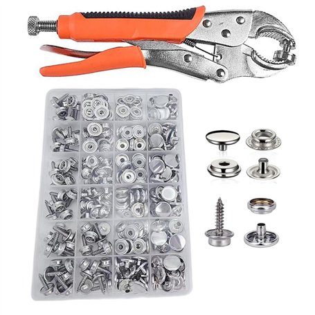 FVZWKHD Kit de Fixation à Pression Pinces Réglables Kit D'Outils de Fixation à Pression avec Ensemble de Boutons à Pression avec