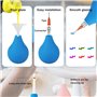 Hopbucan Outils et Fournitures de Poterie, Bouteilles Applicatrices de Précision en Céramique avec Embout Fin pour Glaçures et E