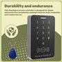Dytabepl 125 KHz RFID Clavier de Contrôle d'accès, RFID Autonome de Lecteur de Cartes de contrôle d'accès + 10 Porte-Clés pour M