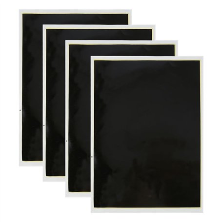 FutureHight Lot de 4 feuilles de papier de marquage gravé au laser noir