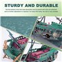 Geieold Grand Aquarium Naufrage DéCor Bateau en Plastique Ensemble RéSine Navire Fish Tank Ornements pour Aquarium DéCor Accesso