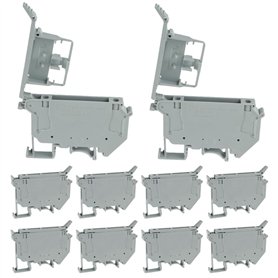 Dsdhuf UK5- UK5RD Sans LED Rail DIN Fusible Bornier Déconnexion Bornier Vis Clip (Paquet de 10 Pièces