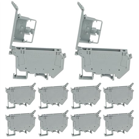Dsdhuf UK5- UK5RD Sans LED Rail DIN Fusible Bornier Déconnexion Bornier Vis Clip (Paquet de 10 Pièces