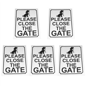 ECSiNG Lot de 5 panneaux d'avertissement de sécurité pour porte « Please Close The Gate » avec autocollant pour pelouse