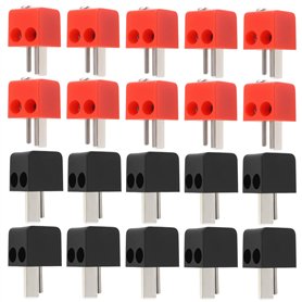 ECSiNG 20 Lot Fiches de Haut-Parleur à 2 Broches Adaptateur de Prise DIN Connecteur de Câble de Haut-Parleur pour équipement Aud
