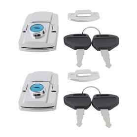 ECSiNG Lot de 2pcs Verrous de Coffre de Moto avec 4 Clés Compatible avec Big Sheep Iron Mécanisme de Verrouillage Antivol du Cof