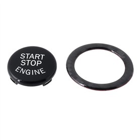 ECSiNG Couvercle Et Anneau de Bouton de Démarrage du Moteur de Voiture Compatible avec BMW Série 3 E90 Compatible avec BMW Série