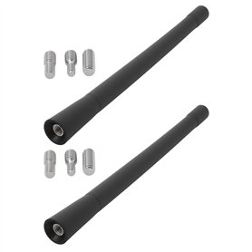 ECSiNG 2 Pièces Antenne Courte pour Moto 7" avec Vis d'adaptation Compatible avec Har-Ley Davidson 1989-2022