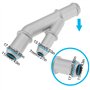 ECSiNG Tuyau de Liquide de Refroidissement en Aluminium à Bride en Y 1J0121087E Compatible avec VW MK4 1.8T 2000-2005 Et Audi TT