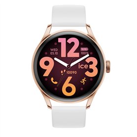 Ice-Watch - Ice Smart 3.0-1.2 Rose-Gold White AMOLED GPS - Montre connectée Ronde Rose-Gold pour Femme avec Bracelet en Silicone