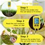 Mcbazel Professional Soil Meter, Instrument de Mesure du Sol 4 en 1,Détecteur d'Éléments Traces P/N/K, Détection de la Santé des