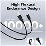 2m Câble d'alimentation Câble de Charge USB pour Nintendo DS Lite- Noir