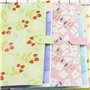 eMagTech Lot de 3 dossiers extensibles en accordéon avec imprimé floral - 8 poches - Fermeture à pression - Pour documents de fo