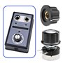 eMagTech 5pcs Potentiomètre Boutons Ton Argent Top Boutons Rotatifs pour 6mm Diamètre Arbre Guitare Effet Pédale Boutons Amplifi