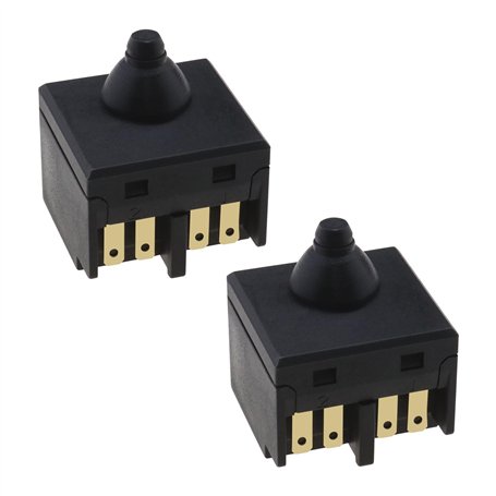 eMagTech 2pcs Meuleuse d'angle Interrupteur pour 100mm 4" meuleuse d'angle Bouton Poussoir Interrupteur d'alimentation Remplacem
