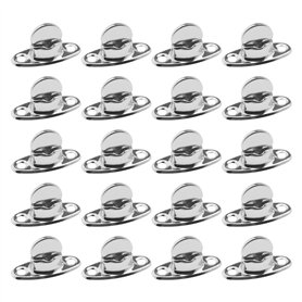 ECSiNG 20 Pièces Serrures à Bouton Tournant pour Housse de Siège de Voiture Housse d'auvent de Bateau Sac à Main en Métal Argent