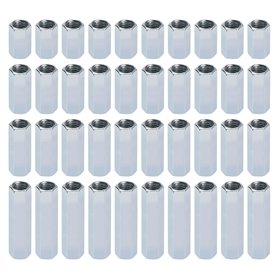 ECSiNG 40pcs Écrou Hexagonal à Tige Longue M8 Écrous Longs M8 Écrous Hexagonaux Écrou à Tige en Acier au Charbon Écrou Hexagonal