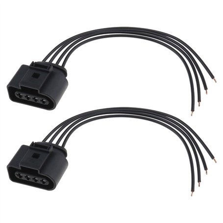 ECSiNG Lot de 2pcs Connecteurs de Bobine d'allumage 4 Broches pour Voiture 1J0973724 Compatible avec Audi Compatible avec Skoda
