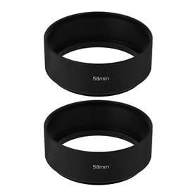 ECSiNG 2 Pièces Pare-Soleil pour Objectif d'appareil Photo Compatible avec Objectifs avec Filetage 58mm Pare-Soleil à Visser 64x