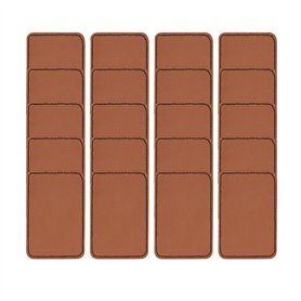 LT Easiyl 20pcs Patchs d'étiquette en Cuir Rectangulaires Vierges en PU Patchs de Chapeau en Cuir avec Adhésif pour Vêtements Ch