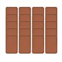 LT Easiyl 20pcs Patchs d'étiquette en Cuir Rectangulaires Vierges en PU Patchs de Chapeau en Cuir avec Adhésif pour Vêtements Ch