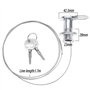 LT Easiyl Serrure de Porte Garage d'urgence avec Fil d'acier et 2 Clés pour Portes de Volets Roulants et Serrure de Portes de Ga
