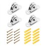 LT Easiyl 4 Pièces Poulies en Métal Bloc Diamètre 25mm avec Poulies à Roulement à Billes Poulie Directionnelle à Angle réglable