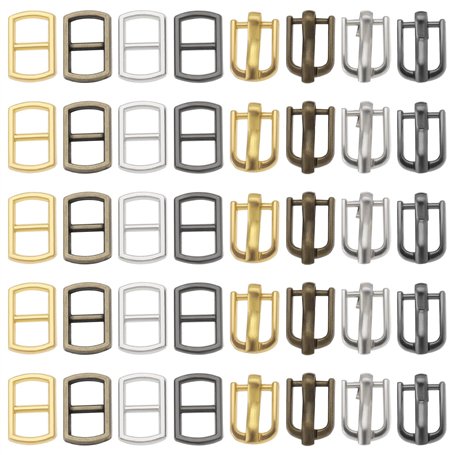 LT Easiyl 80 Pièces Mini Boucles de Poupée en Métal 4.5mm/5mm Mini Boucles de Ceinture pour Vêtements de Poupée Chaussures Sacs