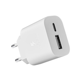 Chargeur USB C, 25W 2 Port Prise USB-A & USB-C Chargeur Rapide Adaptateur Type C Secteur pour Apple iPhone 16/15/14/13/12/11/Pro