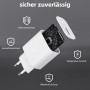 Chargeur USB C, 25W 2 Port Prise USB-A & USB-C Chargeur Rapide Adaptateur Type C Secteur pour Apple iPhone 16/15/14/13/12/11/Pro