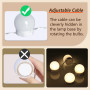 3 Couleurs Lumières de Miroir, 14 Ampoules Hollywood Dimmable LED Mirror Light Kit, 10 Niveaux de Luminosité Miroir Lumineux de 