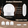 3 Couleurs Lumières de Miroir, 14 Ampoules Hollywood Dimmable LED Mirror Light Kit, 10 Niveaux de Luminosité Miroir Lumineux de 