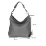 AmbraModa GL033 - Sac à main sac porté épaule en cuir véritable pour femme