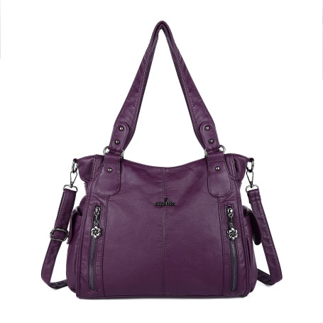 Angel Kiss Purses and Handbags Top-Handle Hobo Bags for Femmes Roomy Sacs à bandoulière en cuir lavés Sac à main pour filles