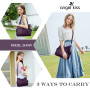 Angel Kiss Purses and Handbags Top-Handle Hobo Bags for Femmes Roomy Sacs à bandoulière en cuir lavés Sac à main pour filles