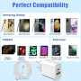 Chargeur Rapide 25W avec Cable pour Samsung Galaxy S24 S23/S24 Plus/S22 Ultra/S21 FE/S23 Ultra/S20,A53 A55 A54 5G/A33 A34 A35/A1