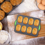 Moule à pain en silicone, moule à pain à 8 compartiments, moule de qualité alimentaire, moule antiadhésif, adapté à la cuisson d