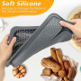 TNOMSNO Moule à pain en Silicone, Moule Baguette Moule Baguette Moule Baguette Four, Moule à Baguette Adapté à la Cuisson en Cui